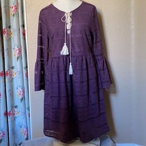 Boho style purple dress